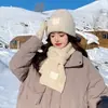 Gorro de Tricô para Mulheres, Outono e Inverno, Gorro Afina-Rosto, Circunferência de Cabeça Grande, Gorro de Lã Bordado, Proteção para as Orelhas, Gorro Quente, Fashion