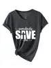 Alguien sálvame Amazon eBay Estación Independiente Camiseta Casual Cómoda Versátil de Manga Corta con Cuello en V para Mujer
