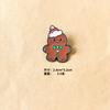 Broche pequeno de Natal, distintivo de metal japonês fofo, desenho animado, casal, alfinete, bolsa personalizada, roupas, decorações para homens e mulheres