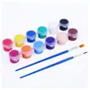 Conjunto de Tinta Acrílica 12 Cores Bastões de Tinta para Colorir Bonecos de Gesso, Pintura Infantil e Materiais de Arte para Alunos do Ensino Fundamental