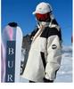 Conjunto de Traje de Esquí Impermeable, Cortavientos, Acolchado y Engrosado, Conjunto de Dos Piezas de Chaqueta y Pantalones de Esquí Acolchados y Engrosados de Tallas Grandes para Hombres y Mujeres