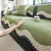 Cojín de sofá personalizado estilo vintage para verano, almohadilla de asiento antideslizante para sofá de cuero de línea recta, funda de sofá de seda helada para uso en verano