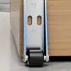 Riel Guía de Puerta Plano Empuje Telescópico Rueda Puerta Corredera Hundimiento Polea Pista Rueda Inferior Silencioso Soporte Universal Rueda Guía de Carga