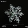 Nuevo colgante navideño de copo de nieve sinuoso, copo de nieve blanco, adornos para árbol de Navidad, pequeño colgante de copo de nieve hueco