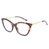 Nerd Sem Maquiagem Gatinho Estiloso Miopia Luz Azul Retrô High-End Cool Versátil Moda Óculos de Grau Plano