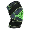 Joelheiras Esportivas Jacquard de Tricô de Nylon Joelheiras de Compressão Antiderrapantes para Adultos Corrida, Ciclismo, Basquete, Fitness Proteção da Articulação do Joelho