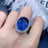 Celebridad de Internet Venta en Vivo Nuevo Estilo Colgante Huevo de Ganso Anillo de Zafiro Sintético Completo de Diamante para Mujer Traje de Collar