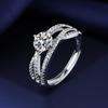 Transmisión en vivo de Douyin Anillo de Moissanita de un quilate de gran venta Sansheng Iii Fabricante para mujer Dropshipping Regalo de San Valentín