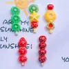 Brochetas de Dulce Brillante, Fresas, Espino Blanco, Pinzas para el Cabello de Pegamento Cremoso, Gomas para el Cabello, Accesorios, Parches de Resina para Funda de Teléfono DIY