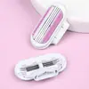 Lâmina de Barbear para Mulheres, Lâmina Manual para Depilar Pelos das Axilas e Pernas, Cabo Universal com Lâminas de Três Camadas, Lâmina Depilatória para Área Íntima e Axilas