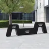 Caja de Flores de Acero Inoxidable para Exteriores Combinación Macizo de Flores Maceta Paisajística con Ruedas Caja para Árboles Valla de Parque Divisor