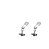 Brincos de Zircônia Piscante Estilizados Empilhados para Orelha Óssea Feminina, Design Pequeno e Simples, Brincos de Orelha Óssea de Luxo Acessível de Nicho