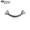 Stud para Ceja Anillo de Herradura de Aleación de Titanio F136 Circonita 5A Anillo de Nariz en Forma de C Stud para Nariz Hélice de Oreja G23 Stud para Hélice de Oreja Piercing Europeo y Americano Joyería para Nariz