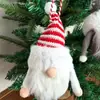 Natal Novo Simulação Papai Noel Pingente de Pelúcia Ornamento Sino de Natal Boneca Pingente Decoração de Árvore de Natal Santo