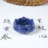 Pedrinhas de Cristal Natural Pedra Desmagnetizante de Lótus Tigela de Tesouro Armazenamento de Mesa para Oferenda a Buda Ornamentos Criativos de Resina Epóxi