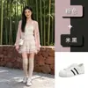 Zapatos de Entrenamiento Alemanes de Piel de Vaca de Primera Capa para Mujer, Nuevo Estilo Primavera 2026, Zapatos Planos Blancos Casuales de Moda, Zapatos Versátiles para Mujer