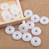 Peça de Jade Hanfu 18mm Vidro de Jade Branco Imitação Pequeno Pingente Fivela Ping An Acessórios com Borla Joias Antigas Artesanato Pingente