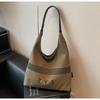 Bolso de Lona Transfronterizo para Mujer de Gran Capacidad 2025 Nuevo Otoño e Invierno Casual Versátil Bolso de Hombro Popular Bolso Cubo para Viajar