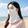 Máscara de Proteção Solar para Mulheres, Protetor Solar de Rosto Inteiro, Novo Modelo 2026, Máscara Facial Respirável de Seda de Gelo, Máscara de Pescoço com Proteção UV para o Verão