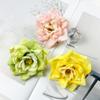 Rosa vintage con borde tostado, flor falsa, accesorio para el pelo, horquilla, corona de flores para boda, camelia