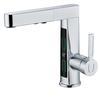 Torneira de lavatório universal com display digital para levantar e puxar, para bancada, quente e fria, pistola de vaso sanitário, off-white, doméstico, duas funções