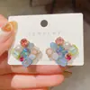 Pendientes Rombos de Cristal Hechos a Mano Estilo Bohemio, Diseño Retro de Lujo Ligero, Pendientes de Moda, Accesorios para Orejas Simples y Versátiles