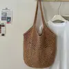 Bolso de hombro de gran capacidad, popular bolso de paja transfronterizo para mujer, nuevo bolso tote al por mayor, bolso de algodón de alta calidad para mujer