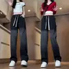 Venta al por mayor transfronteriza de jeans de mezclilla lavada, unisex, diseño degradado, estilo retro americano, corte recto, pantalones largos casuales de ajuste limpio