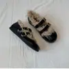 Zapatos mullidos franceses zapatos Mary Jane bajos para mujer 2026 otoño e invierno nuevo estilo de moda versátiles cálidos cómodos para usar al aire libre zapatos de algodón