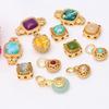 Nepal antiguo oro accesorios diy oro arena accesorios colgante incrustado cuentas sueltas cuentas para pulsera materiales para joyería hechos a mano