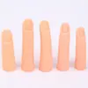 Dedos Falsos de Silicona para Uñas, Modelos de Dedos de Práctica para Uñas, Uñas Postizas Realistas, 5 Piezas/Set
