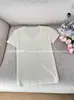 Ropa Zhengqite/25 Primavera Elegante Versátil Casual Seda Lana Cuello Redondo Manga Corta Camiseta Base de Punto