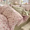 Conjunto de Quatro Peças para Dormir Puro Algodão Grau Mãe e Bebê Novo Lençol de Cama Capa de Edredom Fronha Saia de Cama para Dormitório Conjunto de Três 3 ou Quatro 4 Peças