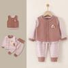 Ropa para Niños Recién Nacidos Ropa y Pantalones de Otoño para el Hogar Niños y Niñas Pijamas de Otoño e Invierno Ropa Interior para Niños Ropa y Pantalones de Otoño