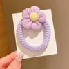 Anillos para el cabello para niños con flores de color caramelo estilo coreano, gruesos, duraderos, de colores, cuerda para el cabello de tendón de goma para coletas de niñas, accesorios para el cabello