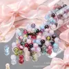 Estilo Chino Nuevo de Ensueño 10mm Hielo Agrietado Floral Cuentas de Vidrio Cuentas Sueltas Accesorios DIY Fábrica de Cuentas Sueltas Venta al por Mayor