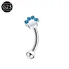Comércio Eletrônico Transfronteiriço Atacado Liga de Titânio G23 Garra de Gato Fofa Simples Boca de Dente 0.9 Moda Piercing Joia Sobrancelha Unha Anel de Sobrancelha
