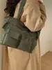 Novas Bolsas de Grande Capacidade para Outono e Inverno para Estudantes do Sexo Feminino Frequentarem as Aulas, Bolsas Tote Versáteis de Estilo Literário de Nicho e Elegantes