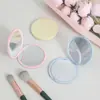 Espejo de Maquillaje Portátil Redondo Pequeño Plegable Espejo de Bolsillo con Tapa Flip de Doble Cara Pegamento de Crema DIY Venta al por Mayor Fábrica