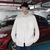 Blanca Suelta Elegante Versátil Verano Estilo Hong Kong Delgada Chaqueta Camisa Hombres Estilo Coreano Moderna Muy Etérea Camisa Manga Larga