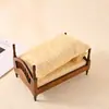 Casa de Bonecas 1:12 Mini Móveis de Casa de Bonecas Quarto Micro Cena Madeira Estilo Clássico Europeu Cama de Solteiro