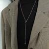 Estilo Ins Coreano personalizado nicho design geométrico com nós corrente osso de cobra versátil corrente de suéter 18K senso de moda