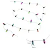 Bombillas electroplateadas transfronterizas, series de luces mini de plástico para escenas navideñas, accesorios de decoración para lugares de fiestas navideñas, cadenas de cuentas