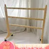 Suporte de Toalha Específico para Jardim de Infância, Suporte de Toalha de Madeira Maciça Infantil de Chão, Suporte de Toalha Móvel de Chão para Banheiro