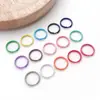 Anel de Ferro Aberto Colorido Pintado 8/10mm Anel de Conexão Anel Aberto para Joias DIY Pulseira Colar Acessórios de Acabamento Pingente