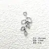 Accesorios DIY exclusivos de aleación de plata de Xizang transfronterizos, nuevos pendientes de hoja estilo nacional chino, accesorios para collares y joyas, venta al por mayor