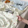Colcha de Verão Estilo Ins, Mistura de Algodão e Elastano, Seda Gelada, Colcha para Ar Condicionado com Estampa Floral Delicada, Colcha Refrescante de Verão, Núcleo de Colcha Solteiro