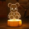 Lámpara de noche 3D con explosivos transfronterizos para dormitorio infantil, luz LED enchufable, lámpara de escritorio de atmósfera acrílica, regalos para estudiantes