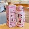 Taza Térmica de Acero Inoxidable para Doble Bebida con Dibujos, Vacío, Taza Infantil con Popote, Stitch Taza para Doble Bebida, Mickey Taza de Agua para Estudiante