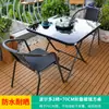 Conjunto de Mesa e Cadeiras para Varanda Externa Mojia de Três Peças Mesa de Centro Pequena Casual Cadeira de Plástico Mesa de Terraço com Duas Cadeiras Mesa e Cadeiras para Chá da Tarde